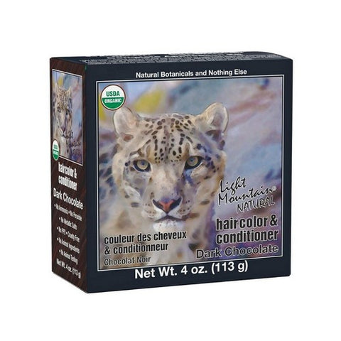 Light Mountain, Narural Hair Color & Conditioner, Dark Chocolate 4 Oz