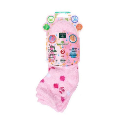 Earth Therapeutics, Aloe Infused Moisturizing Socks, Pink Plaid 2 Pair