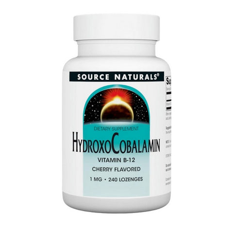 Source Naturals, Hydroxocobalamin Cherry Lozenge, 1 mg, 240 L  Ozenges