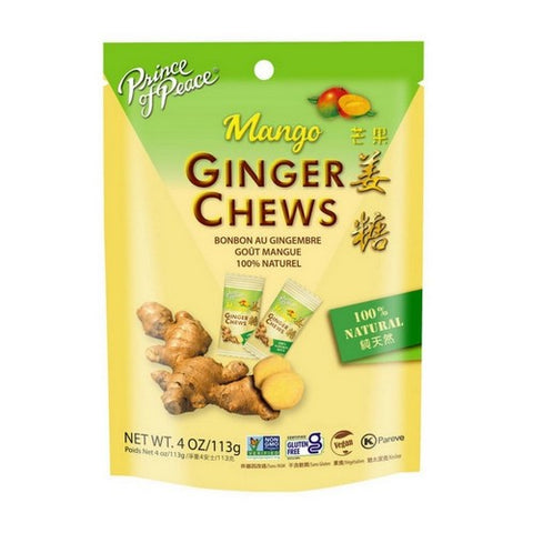 Prince Of Peace, Ginger Chews With Mango, 3 Oz
