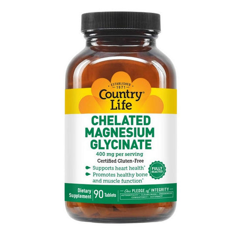 Country Life, Magnesium Glycinate, 90 Tabs