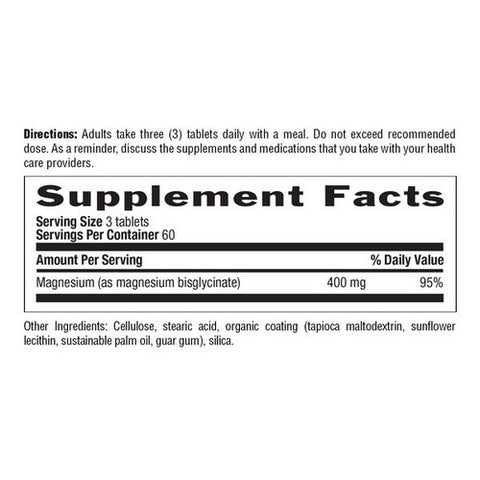 Country Life, Chelated Magnesium Glycinate, 400 mg, 180 Tabs