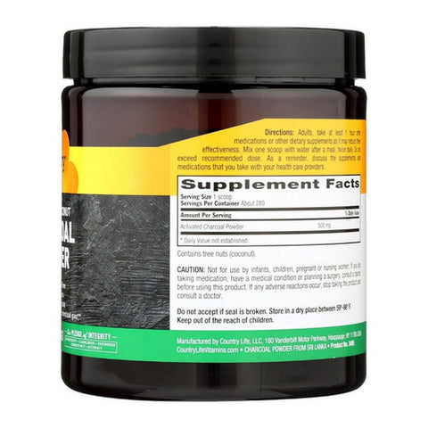 Country Life, Activated Charcoal Powder, 500 mg, 5 Oz