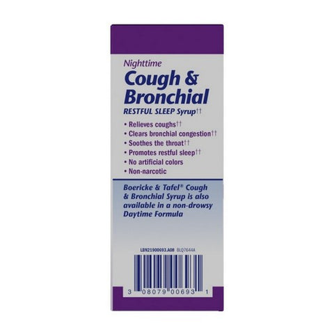 Boericke & Tafel, Nighttime Cough & Bronchial Syrup, 4 Fl Oz