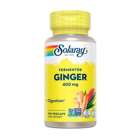 Solaray, Organically Grown Fermented Ginger Root, 400 mg, 100 Veg Caps