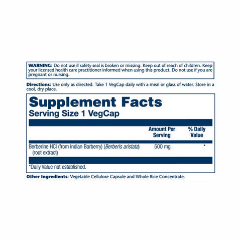 Solaray, Berberine, 500 mg, 60 Count