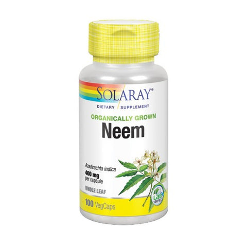 Solaray, Neem Leaf Organically Grown, 400 mg, 100 Veg Caps