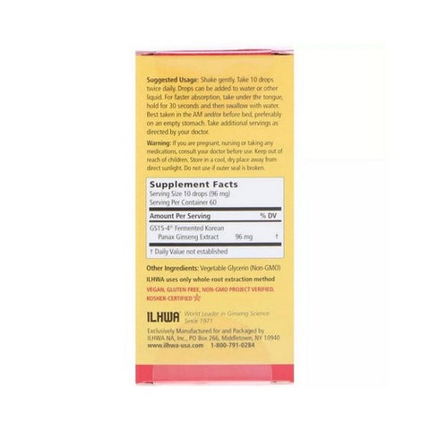 Il Hwa Korean Ginseng, Enzyme Fermented Ginseng Elixir, 30 Ml