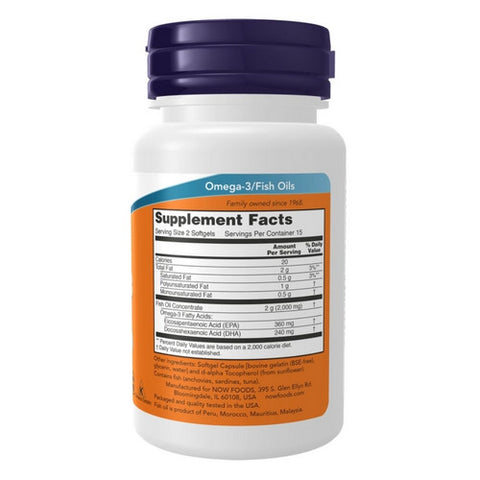 Now Foods, Omega-3, 1000 mg, 30 Soft Gels