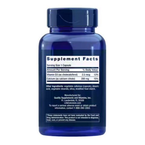 Life Extension, Calcium Citrate W/Vitamin D, 200 Veg Caps