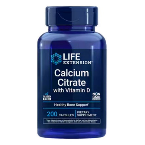 Life Extension, Calcium Citrate W/Vitamin D, 200 Veg Caps