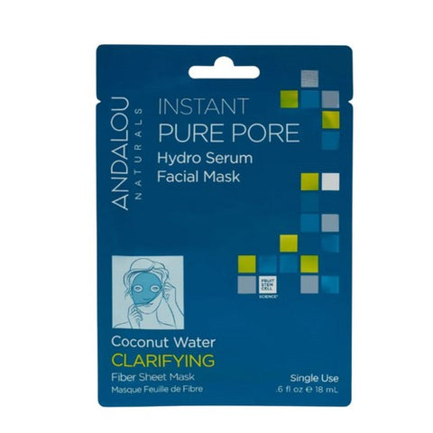 Andalou Naturals, Instant Pure Pore Hydro Serum Facial Mask, 0.6 Oz