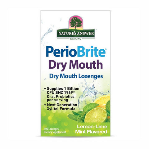 Nature's Answer, Periobrite Dry Mouth Lozenges, 100 Count