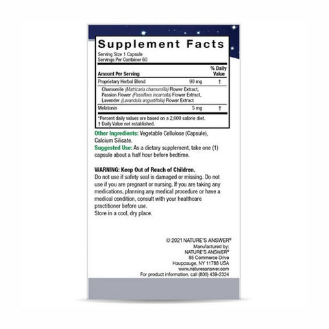 Nature's Answer, Melatonin Plus, 60 Veg Caps