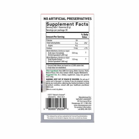 Nature's Answer, Sambucus Mega Gummies 7X, 30 Count