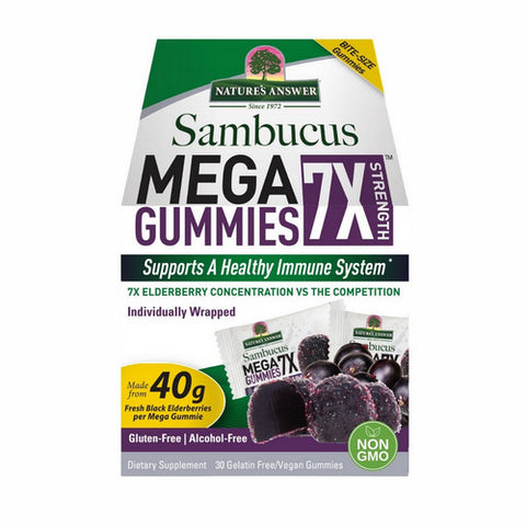 Nature's Answer, Sambucus Mega Gummies 7X, 30 Count