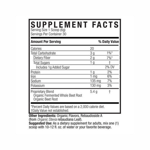 Nature's Answer, Organic & Fermented Whole Beets Powder, 6.34 Oz