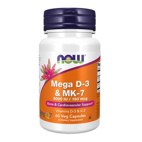 Now Foods, Mega D-3 & Mk-7, 60 Veg Caps