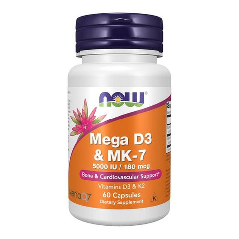 Now Foods, Mega D-3 & Mk-7, 60 Veg Caps