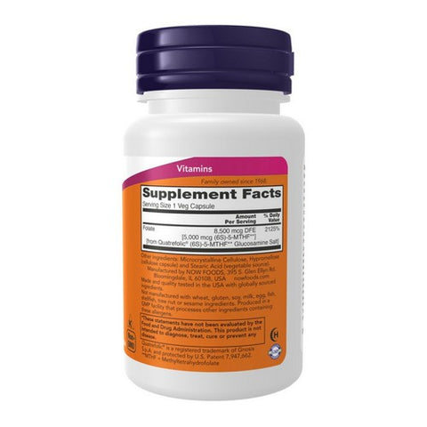 Now Foods, Methyl Folate, 5000 mcg, 50 Veg Caps