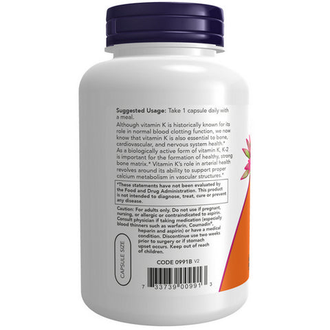 Now Foods, Vitamin K-2, 250 Veg Caps