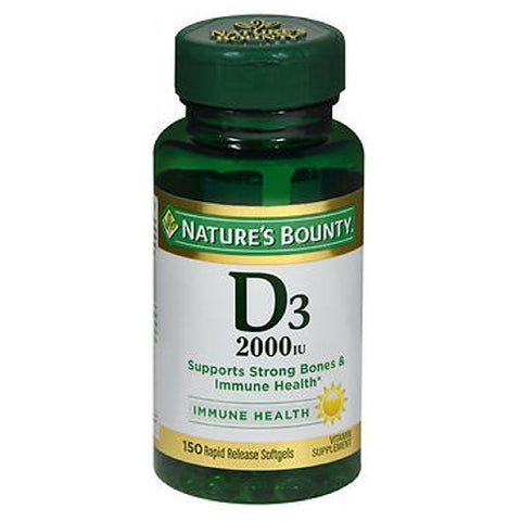 Nature's Bounty, Super Strength D3, 2000 IU, 24 X 150 Softgels