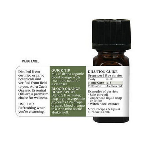 Aura Cacia, Organic Essential Oil, Blood Orange .25Oz