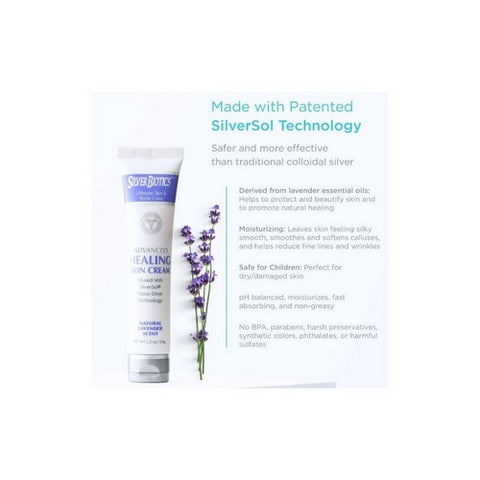 Silver Biotics (American Biotech Labs), Healing Skin Cream, Lavender 1.2 Oz