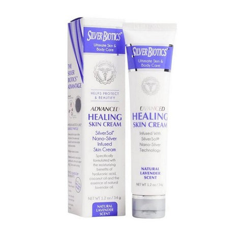 Silver Biotics (American Biotech Labs), Healing Skin Cream, Lavender 1.2 Oz