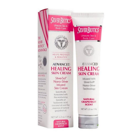 Silver Biotics (American Biotech Labs), Healing Skin Cream, GrapeFruit 1.2 Oz