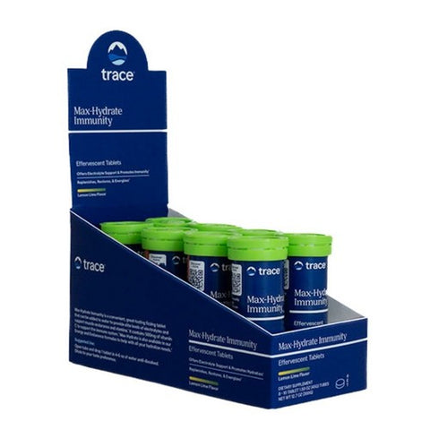 Trace Minerals, Max-Hydrate Immunity, Lemon Lime Flavor 10 Tabs