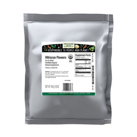 Frontier Coop, Organic Hibiscus Flower Cut and Sifted, 16 Oz