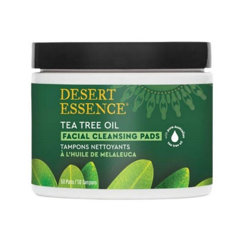 Desert Essence, Tea Tree Oil Facial Cleansing Pads, 50 Pads