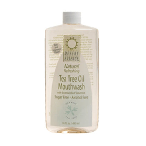 Desert Essence, Tea Tree Oil Mouthwash with Spearmint, 16 Oz