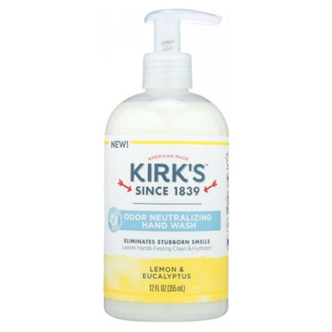 Kirk's Natural Products, Hand Soap, Lemon & Eucalyptus 12 Oz