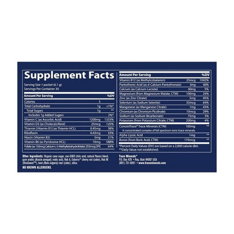 Trace Minerals, Electrolyte Stamina Power Non-Gmo, Watermelon 30 Pack
