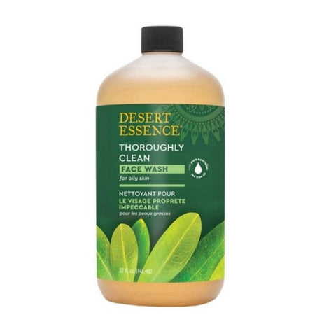 Desert Essence, Thoroughly Clean Face Wash Refill, 32 Oz