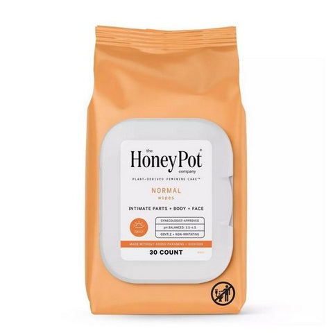 The Honey Pot, Normal Wipes, 30 Count