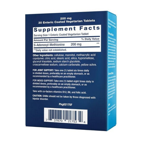 Life Extension, SAMe S-Adenosyl-Methionine Enteric Coated, 200 Mg, 30 Tabs