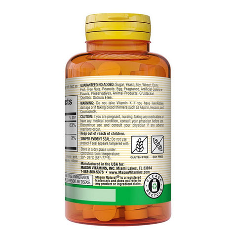 Mason, Vitamin K2-MK4, 100 mcg, 100 Tabs