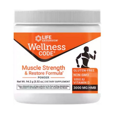 Life Extension, Wellness Code Muscle Strength & Restore Formula, 3.32 Oz