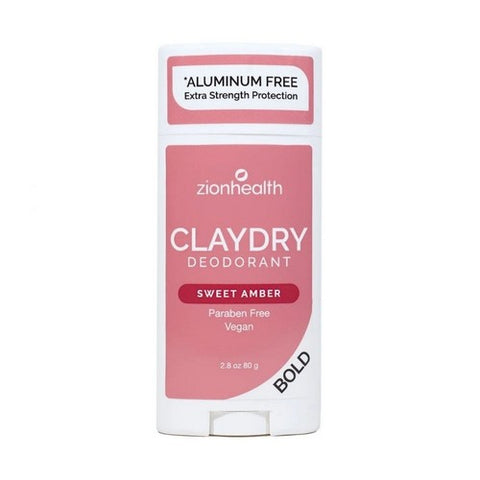 Zion Health, Clay Dry Bold Sweet Amber Deodorant, 2.8 Oz