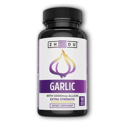 Zhou Nutrition, Garlic Extra Strength, 90 Coated Tablets