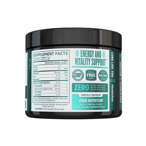 Zhou Nutrition, Spirulina, 6 Oz