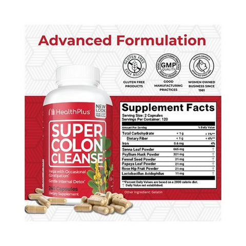 Health Plus, Super Colon Cleanse, 240 Caps