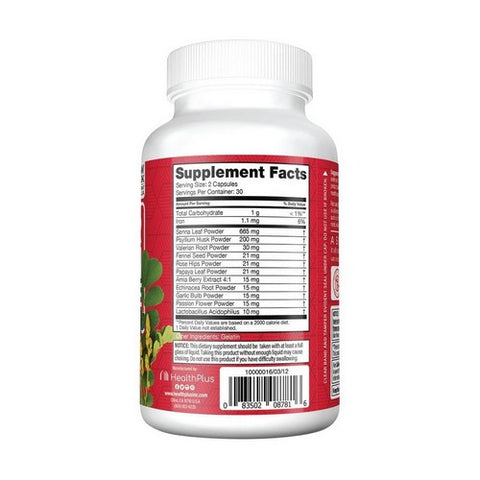 Health Plus, Super Colon Cleanse Night, 60 Caps