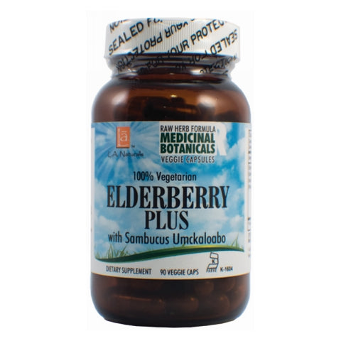 L. A .Naturals, Elderberry Plus Raw Formula, 90 Veg Caps
