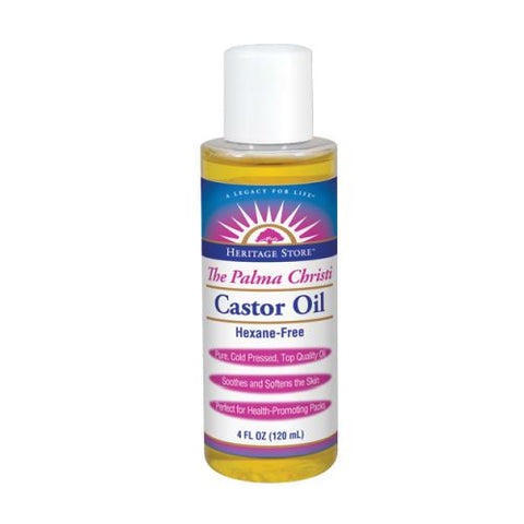 Heritage Store, Castor Oil Cold Pressed, 4 Fl Oz