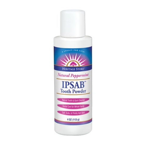 Heritage Store, Ipsab Tooth Powder Peppermint, 4 Oz