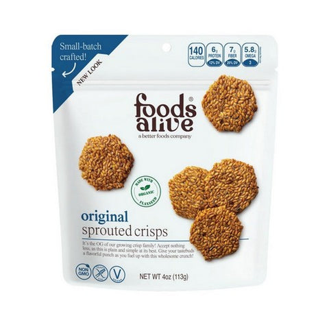 Foods Alive, Original Flax Crackers, 4 Oz